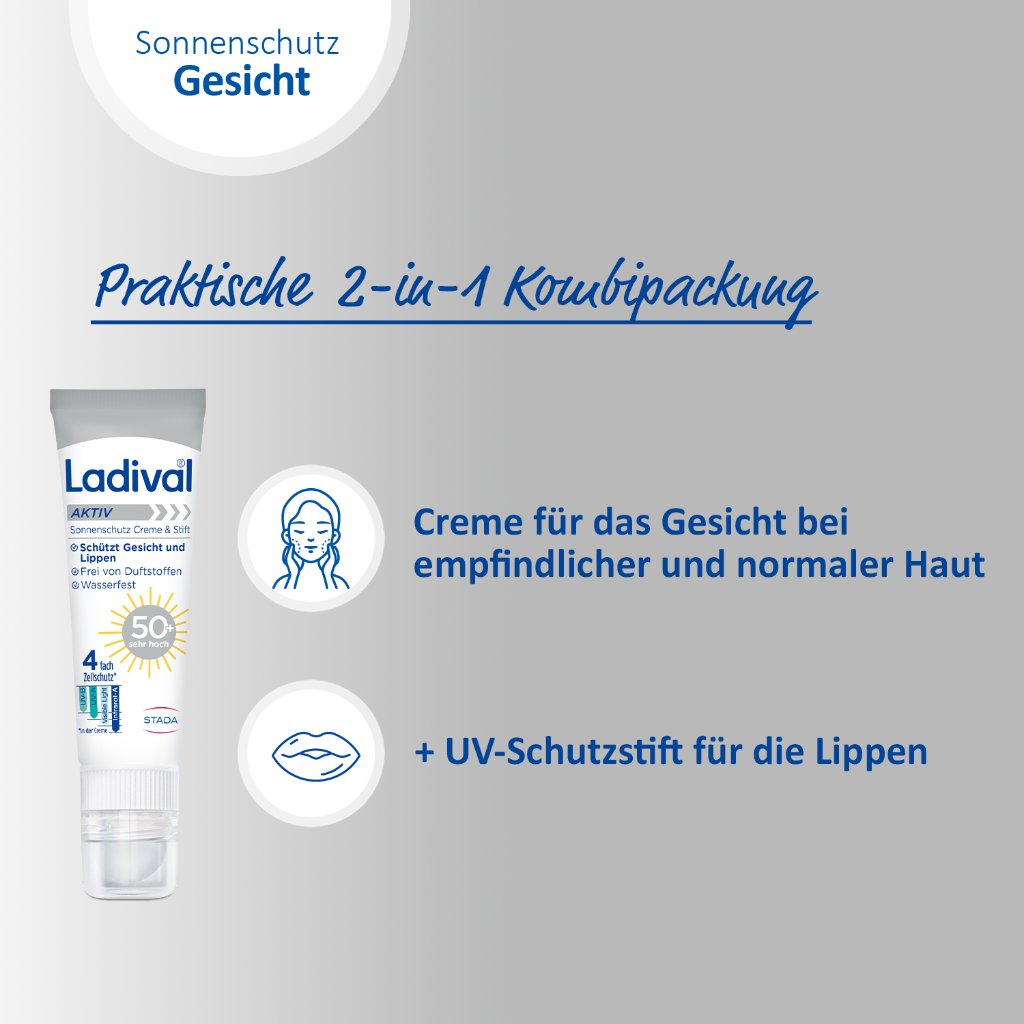 LADIVAL Aktiv Sonnenschutz Creme & Stift LSF 50+