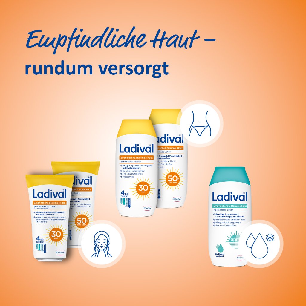Ladival® Empfindliche & Normale Haut Sonnenschutz-Lotion LSF 30 Körper
