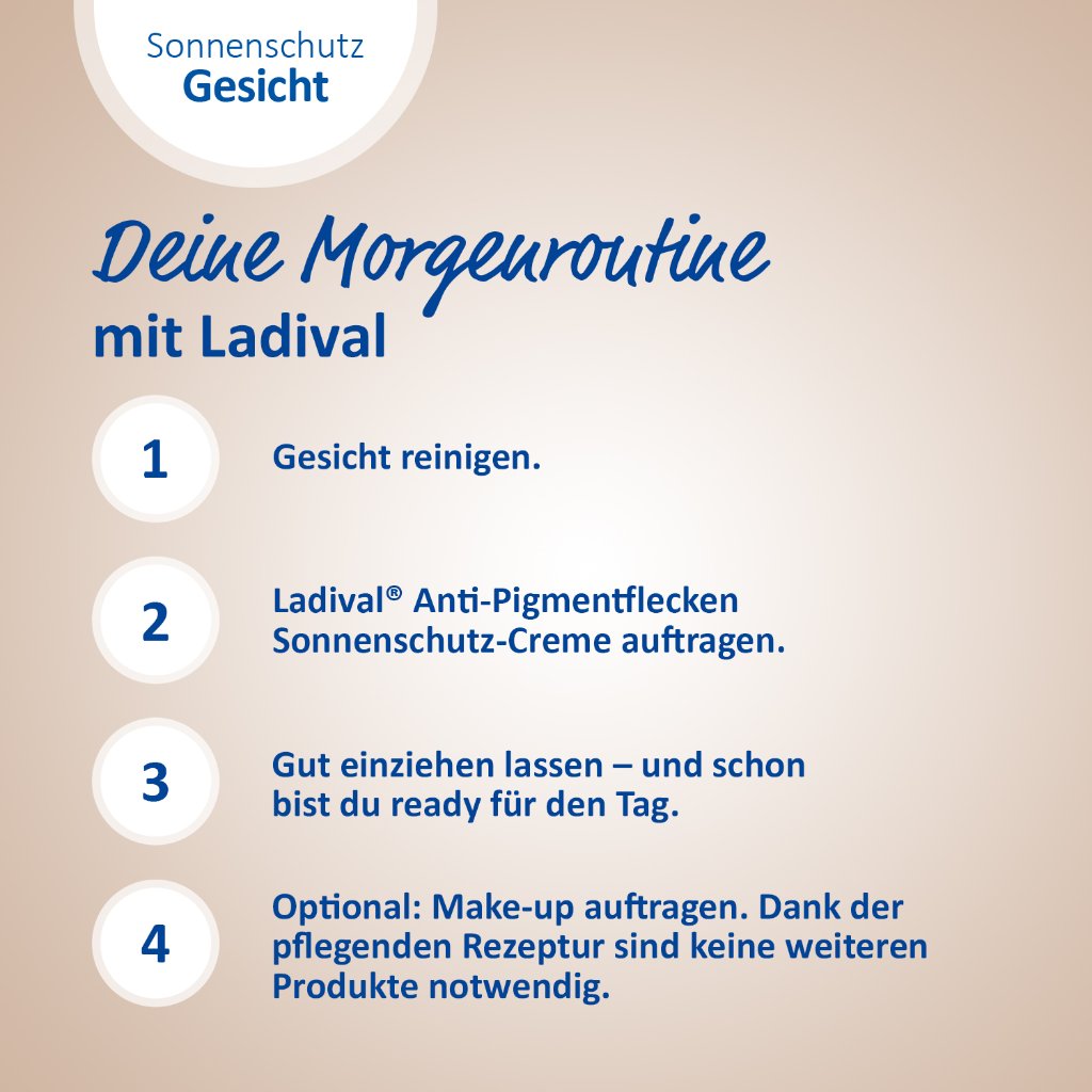 LADIVAL Anti-Pigmentflecken Creme Gesicht LSF 50+