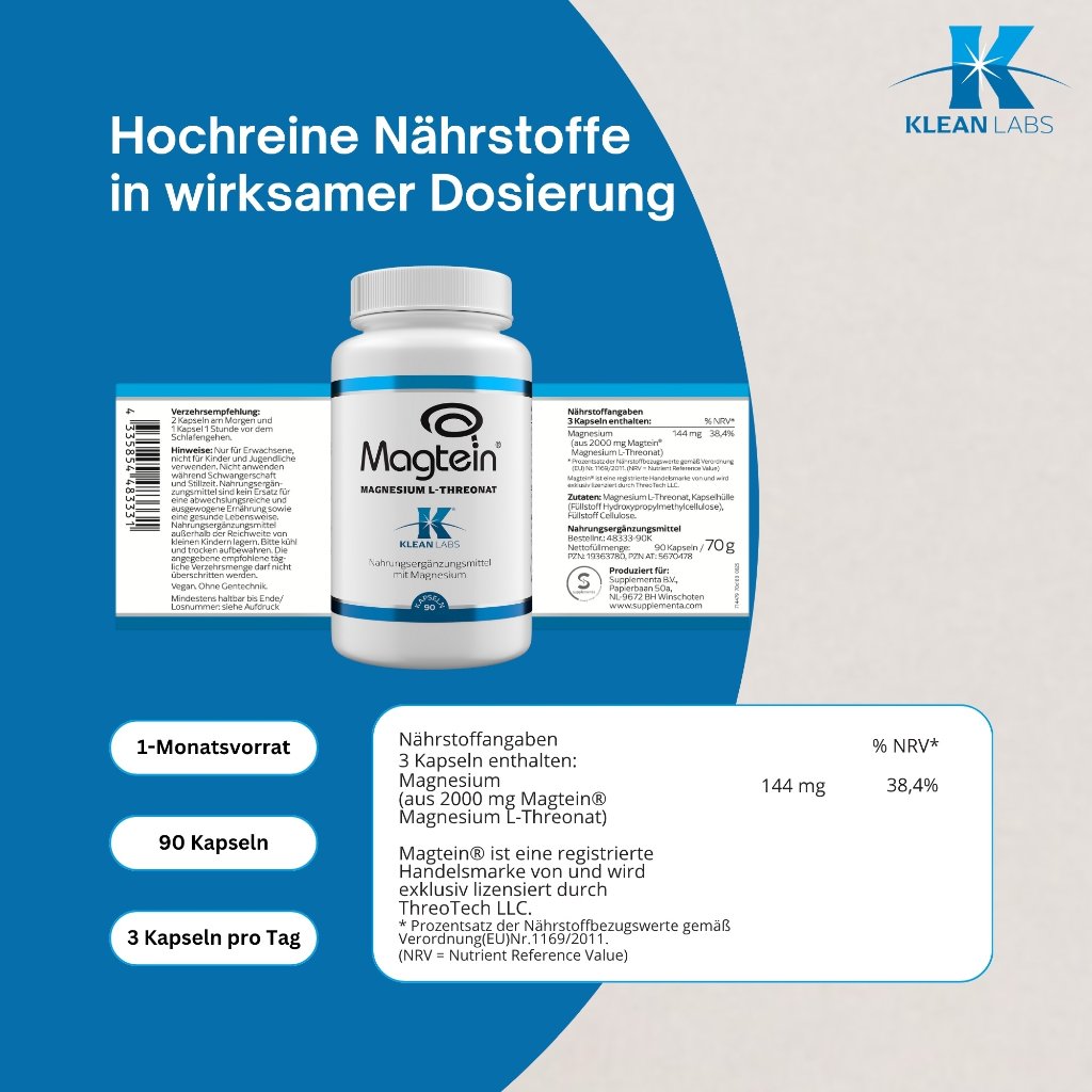 Klean Labs Magnesium L-Threonat Magtein