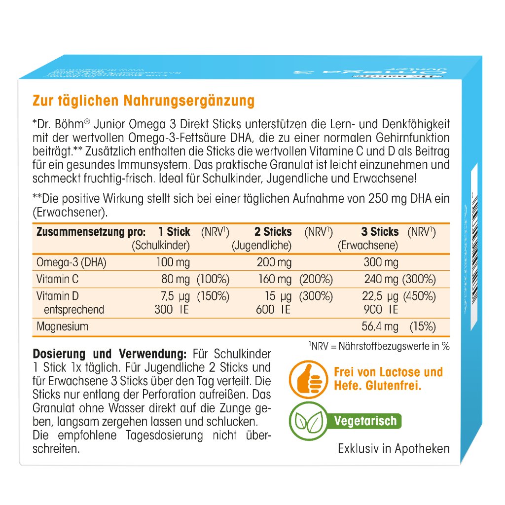 DR.BÖHM Omega-3 Junior Direkt Sticks