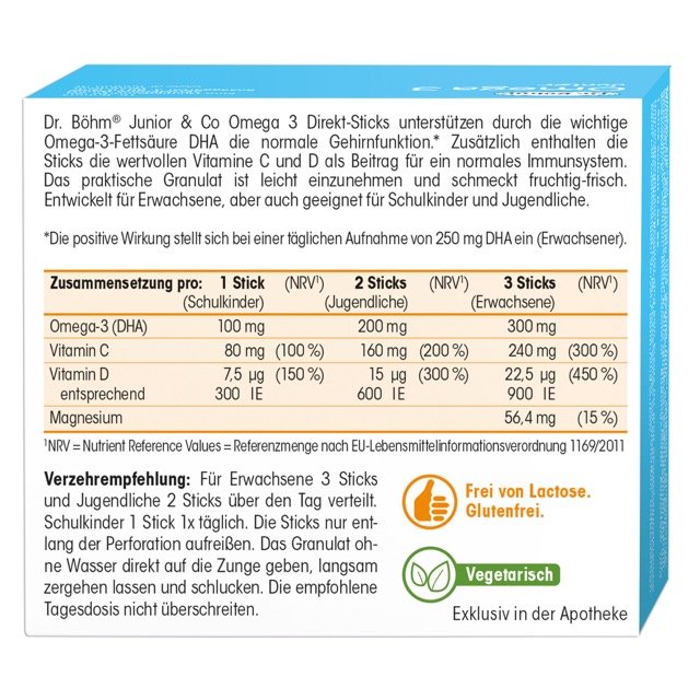 Dr. Böhm® Omega 3 Junior Direkt Sticks