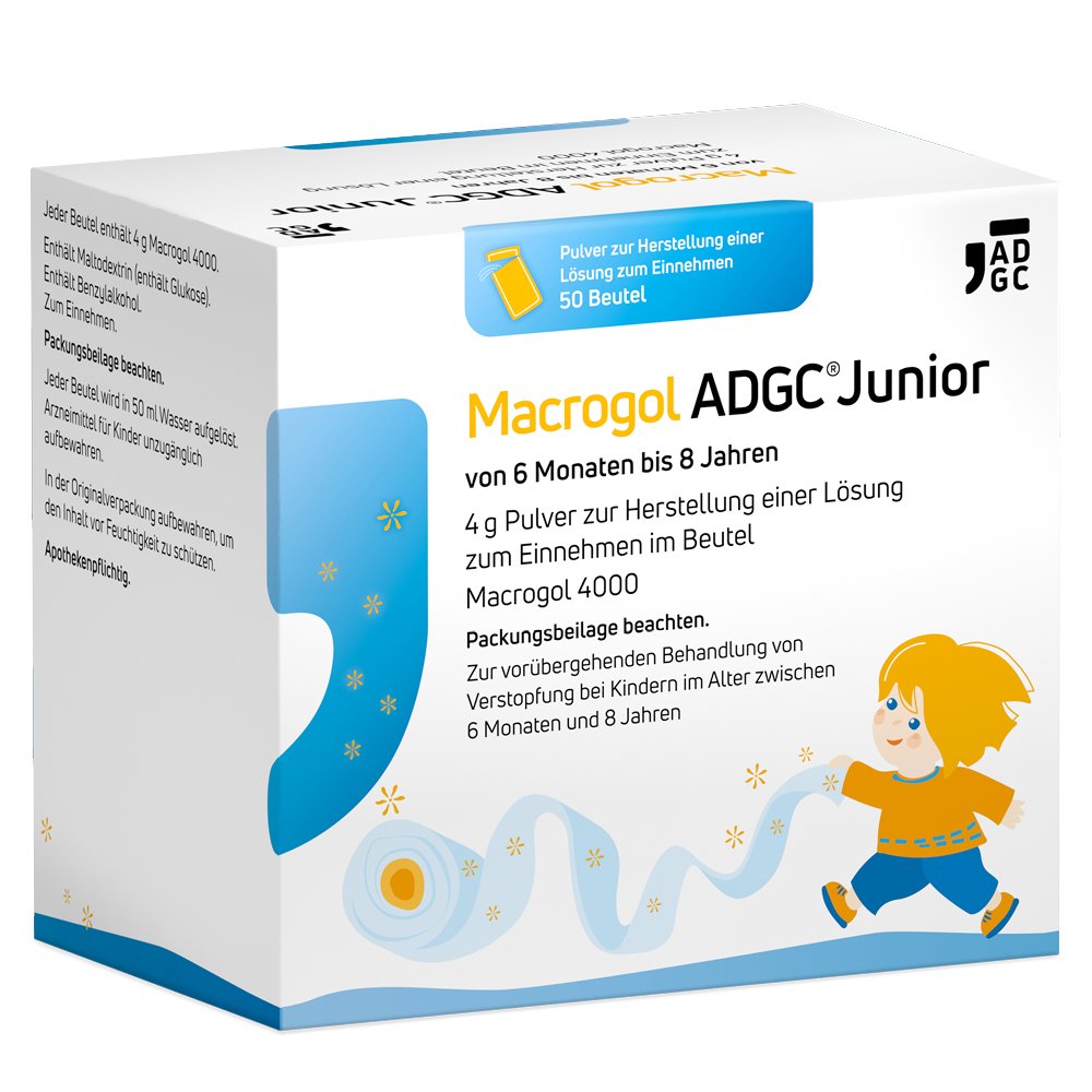 Kinder Macrogol ADGC® Junior bei Verstopfungen 50St.