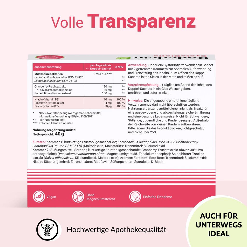 DÖDERLEIN CystoBiotic Milchsäurebakt. + Cranberry
