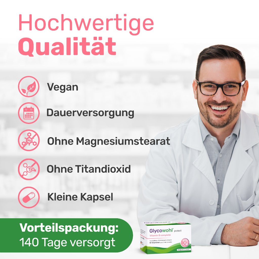 GLYCOWOHL Vitamin B complete+Inositol+Cholin Kaps.