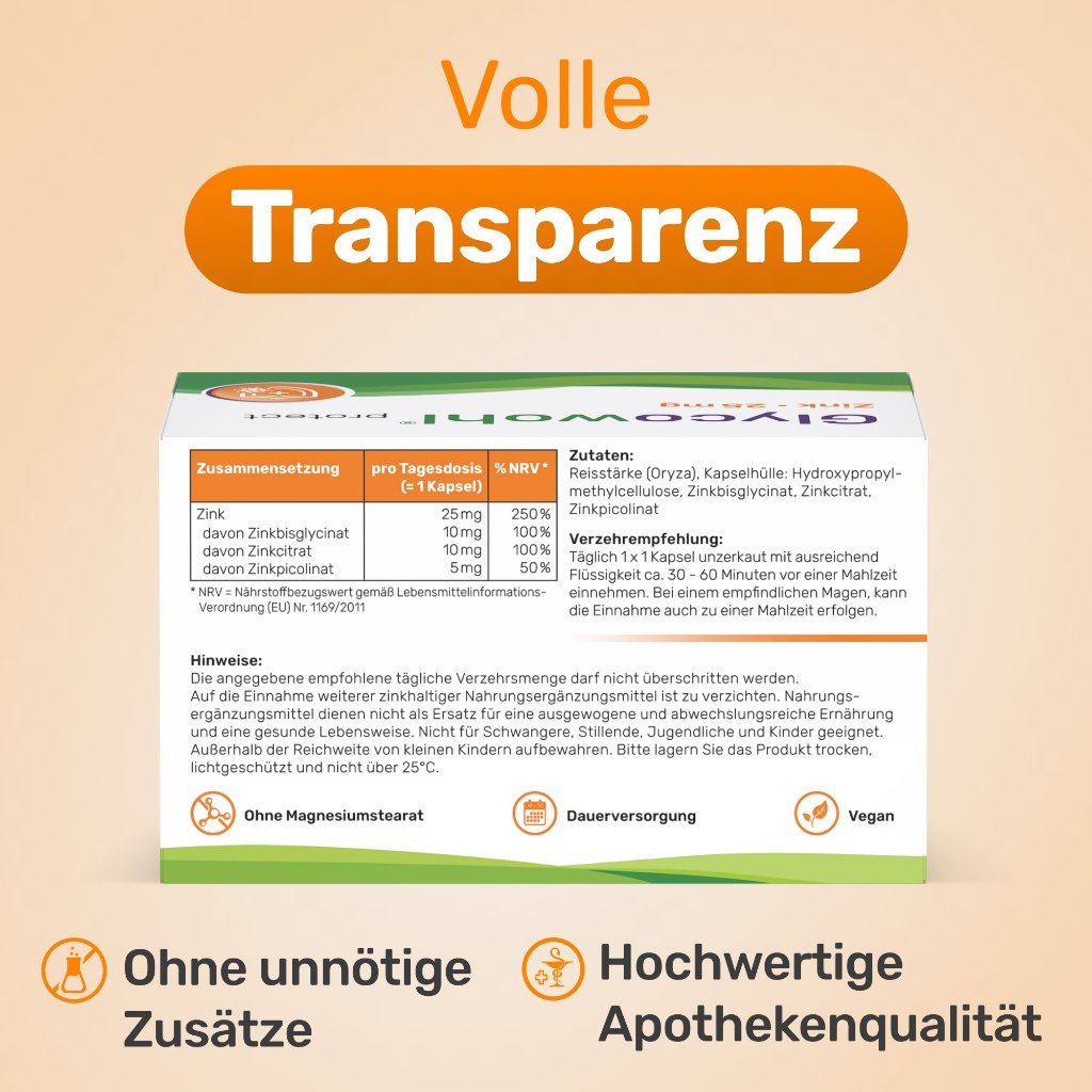 GLYCOWOHL Zink-Komplex 25 mg hochdosierte Kapseln