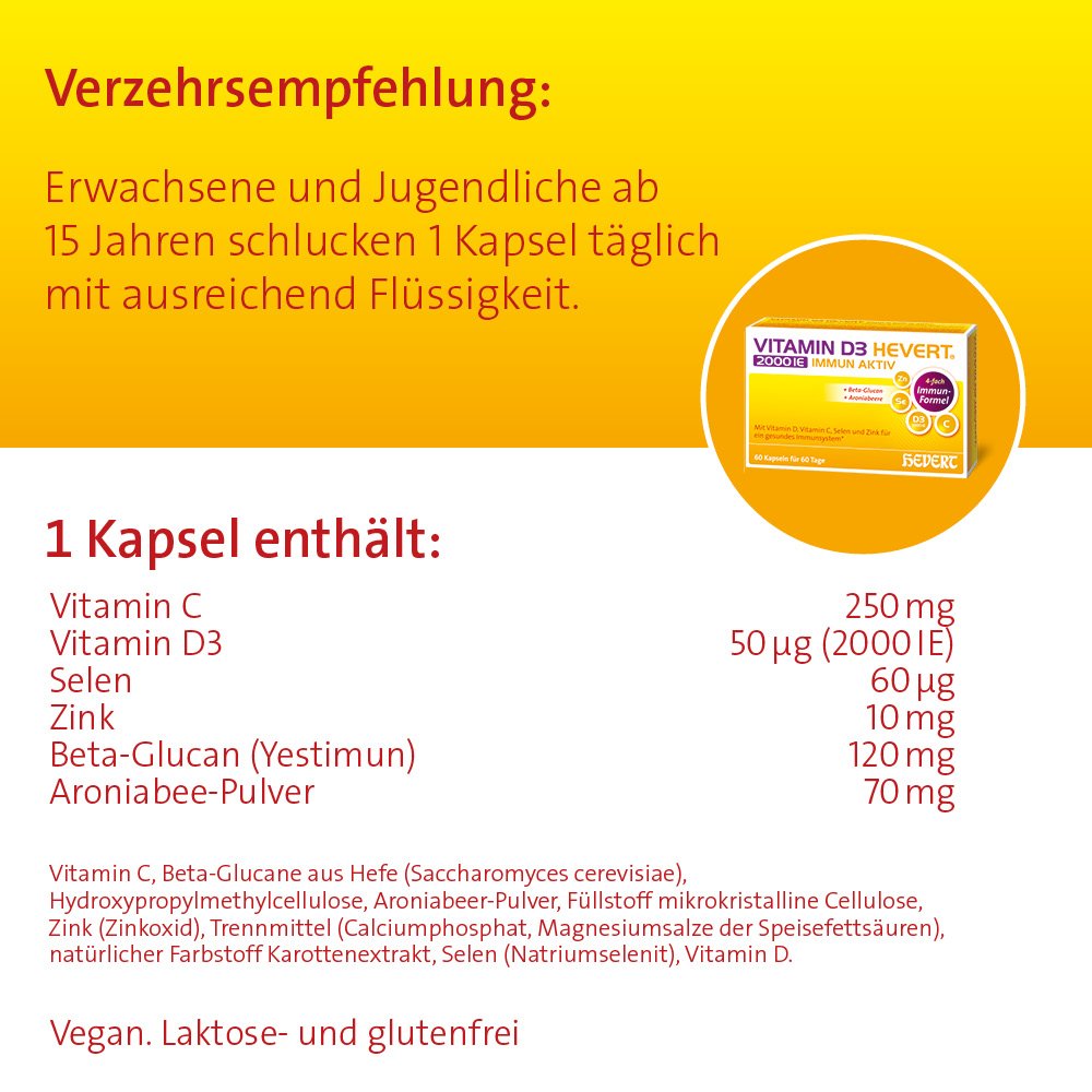 Vitamin D3 Hevert 2000 IE Immun Aktiv