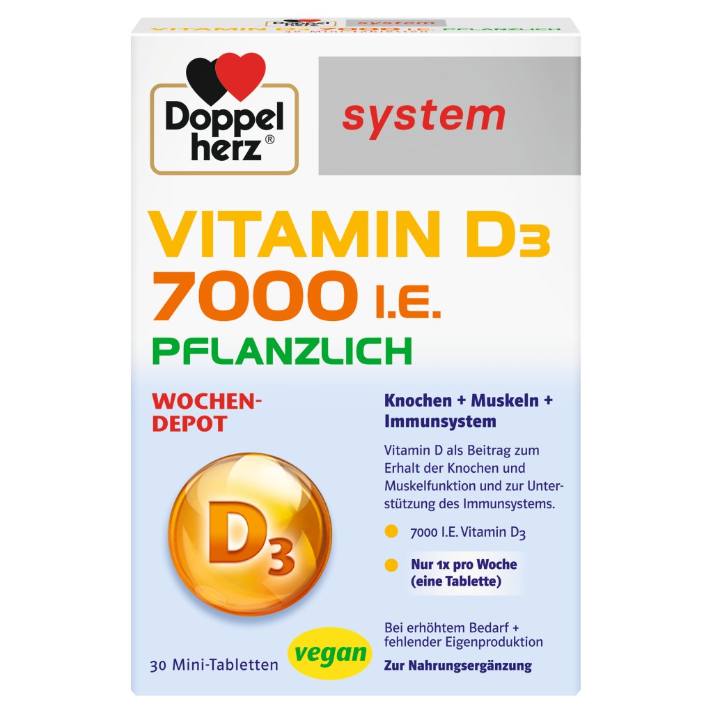 Doppelherz system VITAMIN D3 7000 I.E. PFLANZLICH