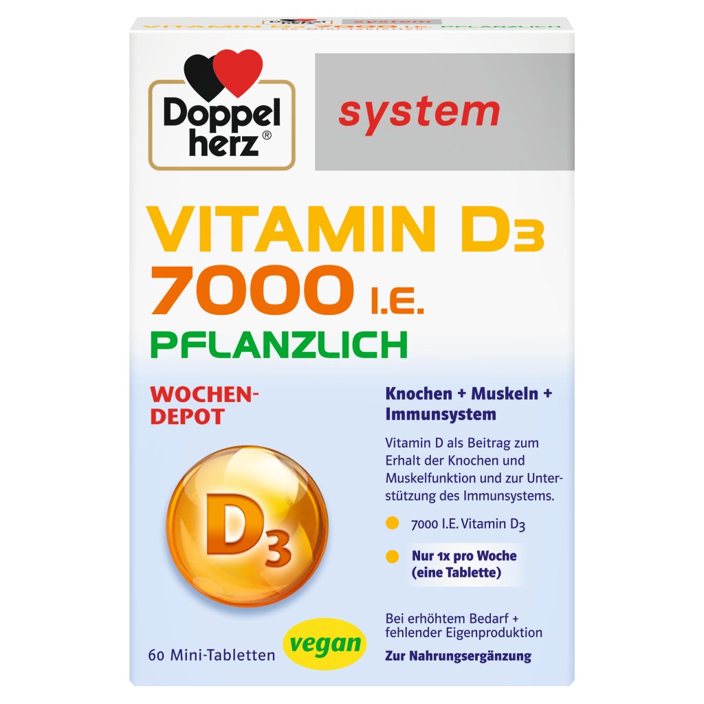 Doppelherz system VITAMIN D3 7000 I.E. PFLANZLICH