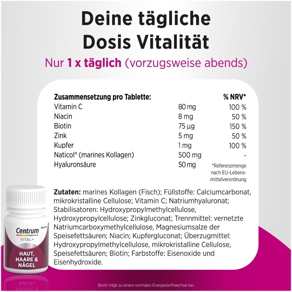 CENTRUM Vital+ Haut Haare & Nägel Tabletten