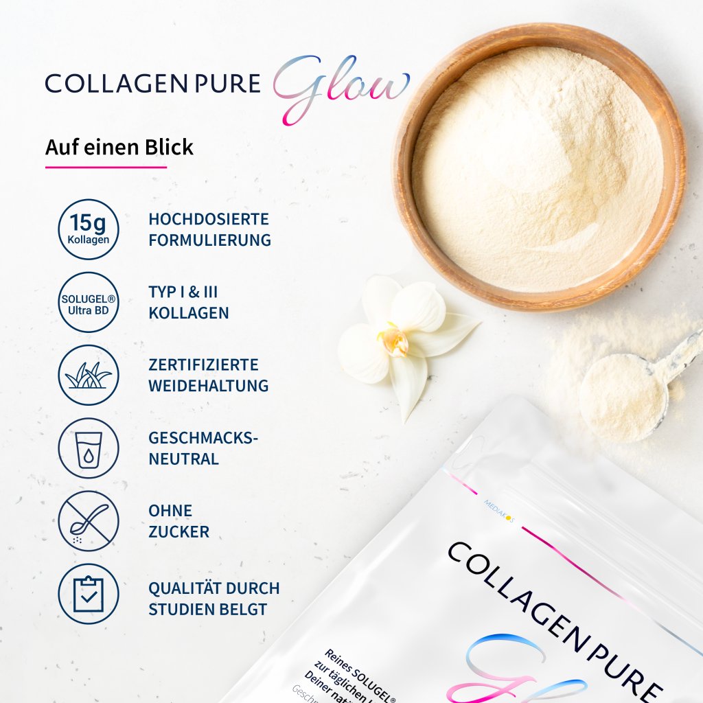COLLAGEN PURE Glow – 100% reines Kollagen Pulver