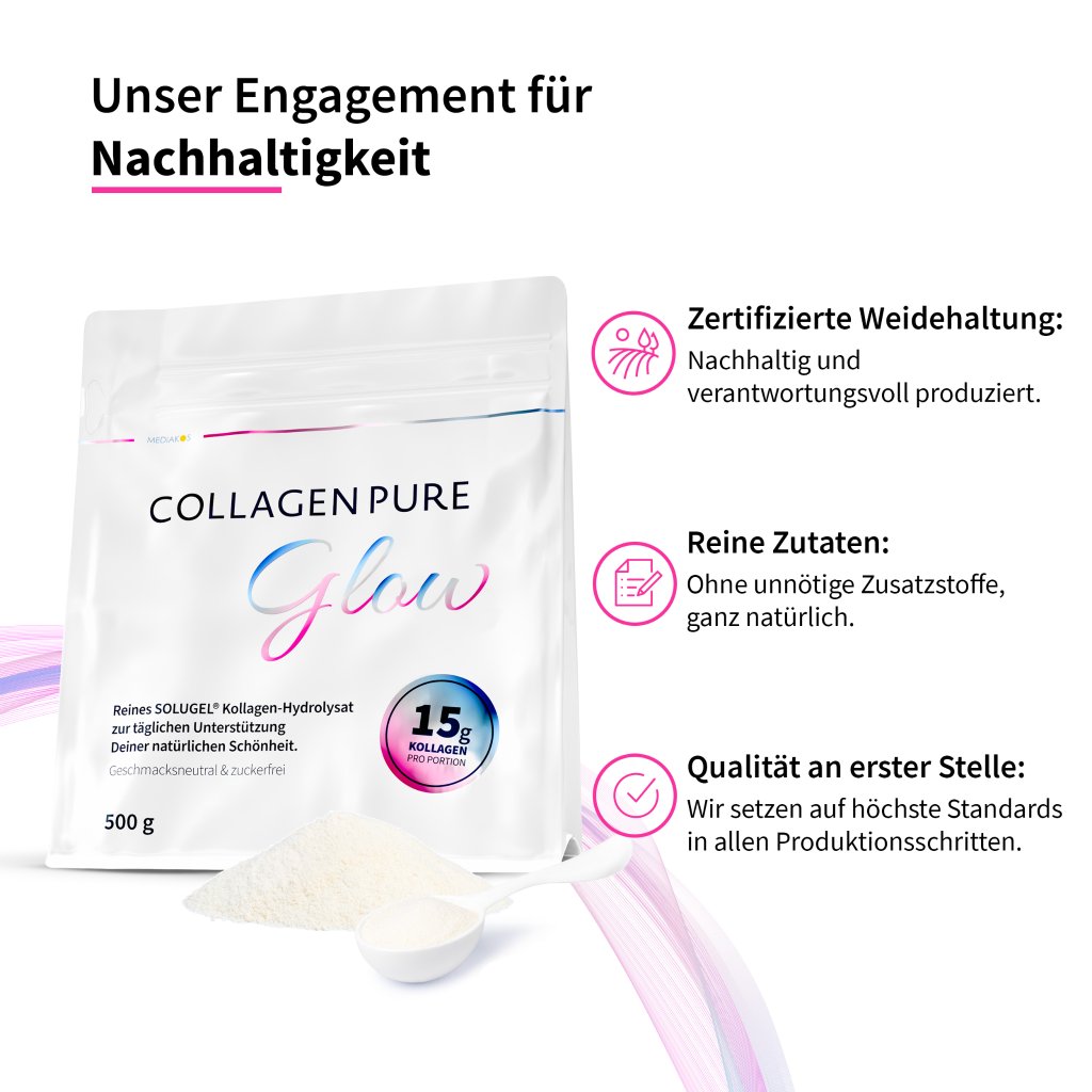 COLLAGEN PURE Glow – 100% reines Kollagen Pulver