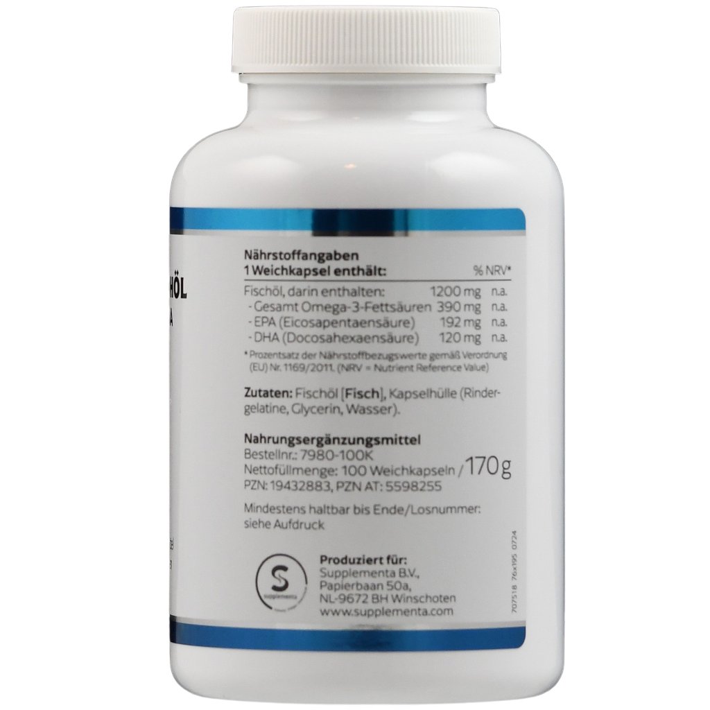 OMEGA-3 FISCHÖL 1200 mg mit EPA und DHA KLEAN LABS