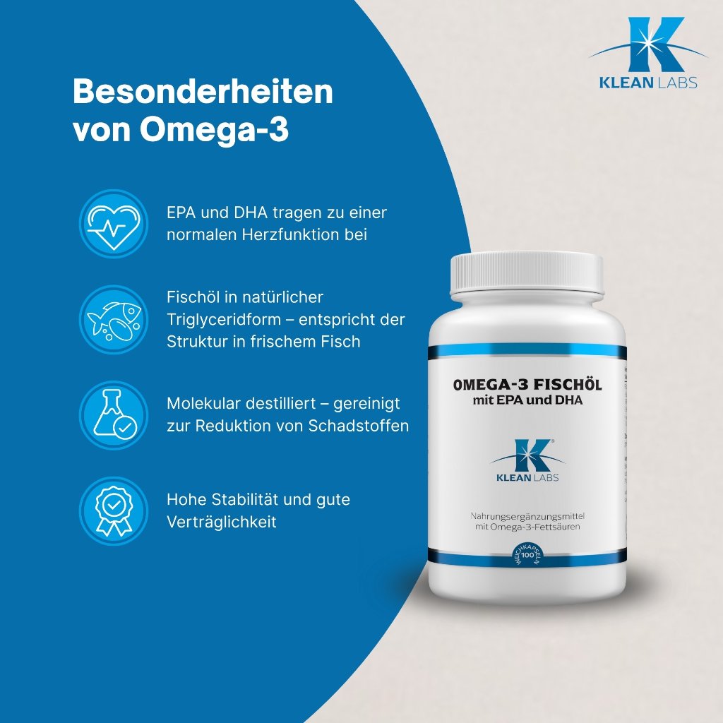Klean Labs Omega-3 Fischöl 1200 mg mit EPA und DHA