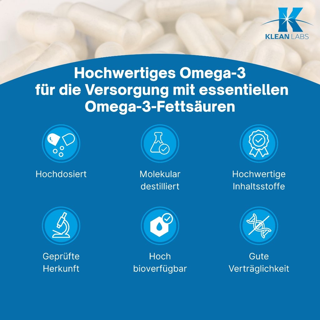 Klean Labs Omega-3 Fischöl 1200 mg mit EPA und DHA