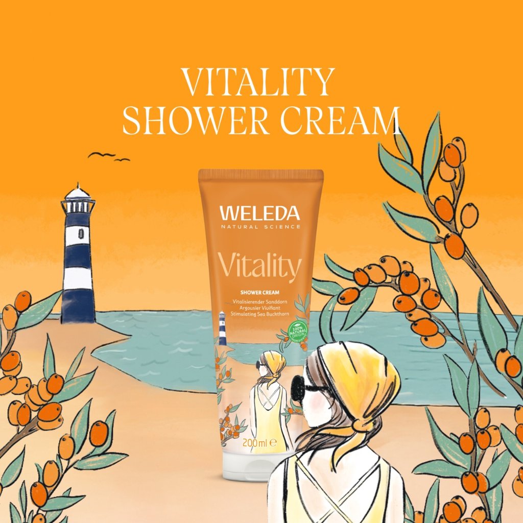 WELEDA Vitality Shower Cream Sanddorn