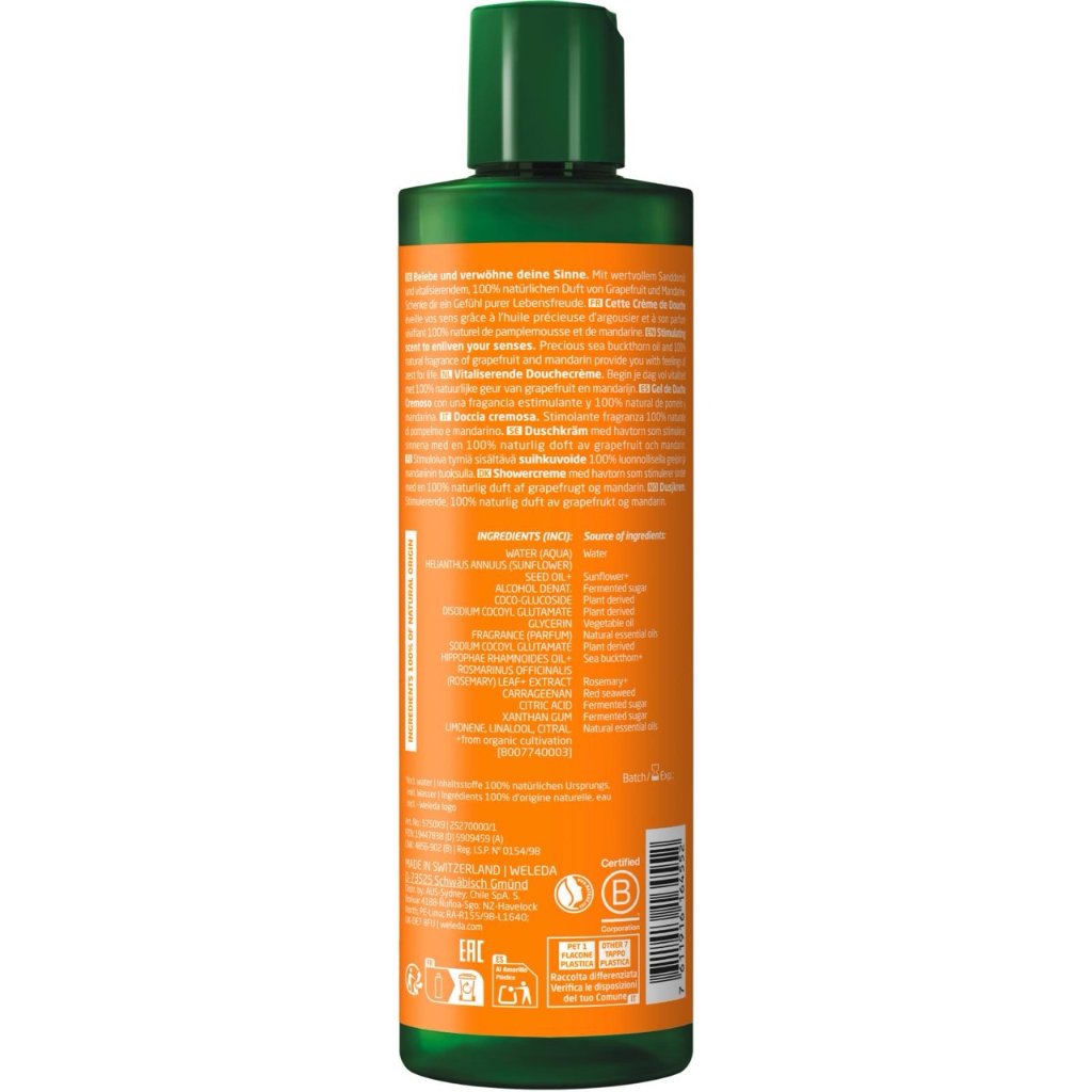WELEDA Vitality Shower Cream Sanddorn