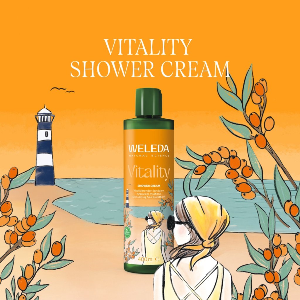 WELEDA Vitality Shower Cream Sanddorn