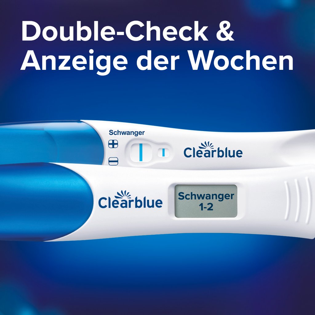 Clearblue Schwangerschaftstest FRÜHE ERKENNUNG und MIT WOCHENBESTIMMUNG Kombipack 2er