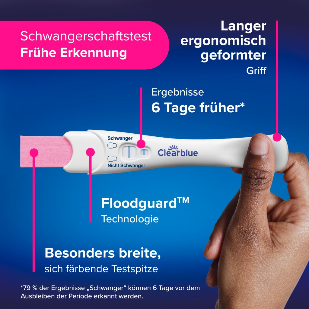 Clearblue Schwangerschaftstest FRÜHE ERKENNUNG und MIT WOCHENBESTIMMUNG Kombipack 2er