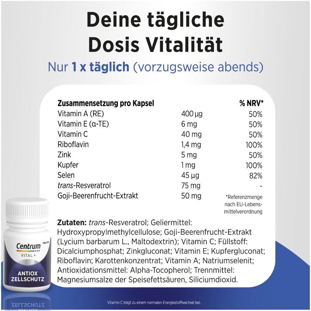 CENTRUM Vital+ Antiox Zellschutz Kapseln
