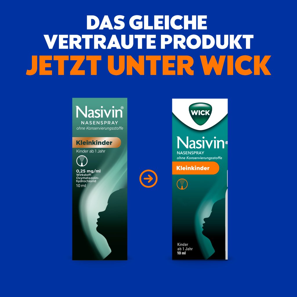 WICK Nasivin Nasenspray oK Kleinkinder 0,25 mg/ml