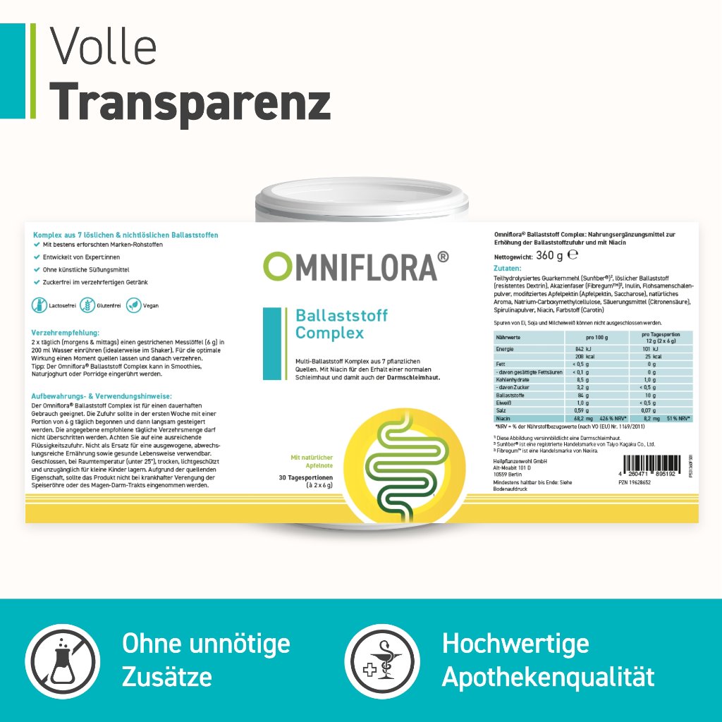 OMNIFLORA® Ballaststoff Complex mit Niacin und glutenfrei