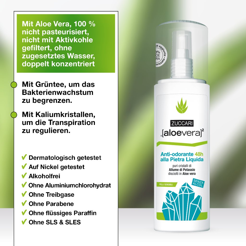 ZUCCARI [aloevera]2 Flüssiges Kristall Deo 48h