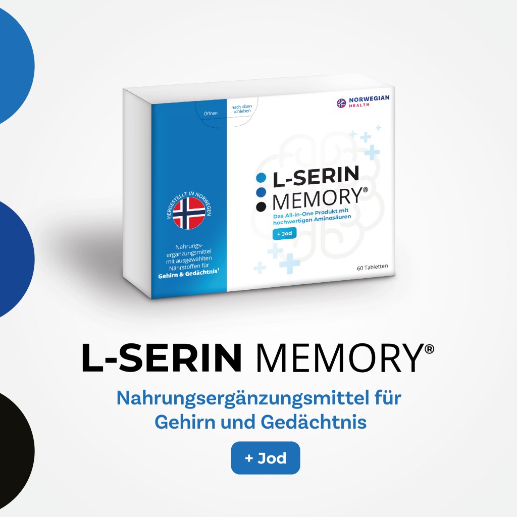 L-SERIN MEMORY mit Jod für Gehirn und Gedächtnis