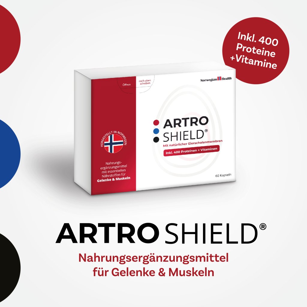 ARTROSHIELD mit Eierschalenmembran für Gelenke u. Muskeln