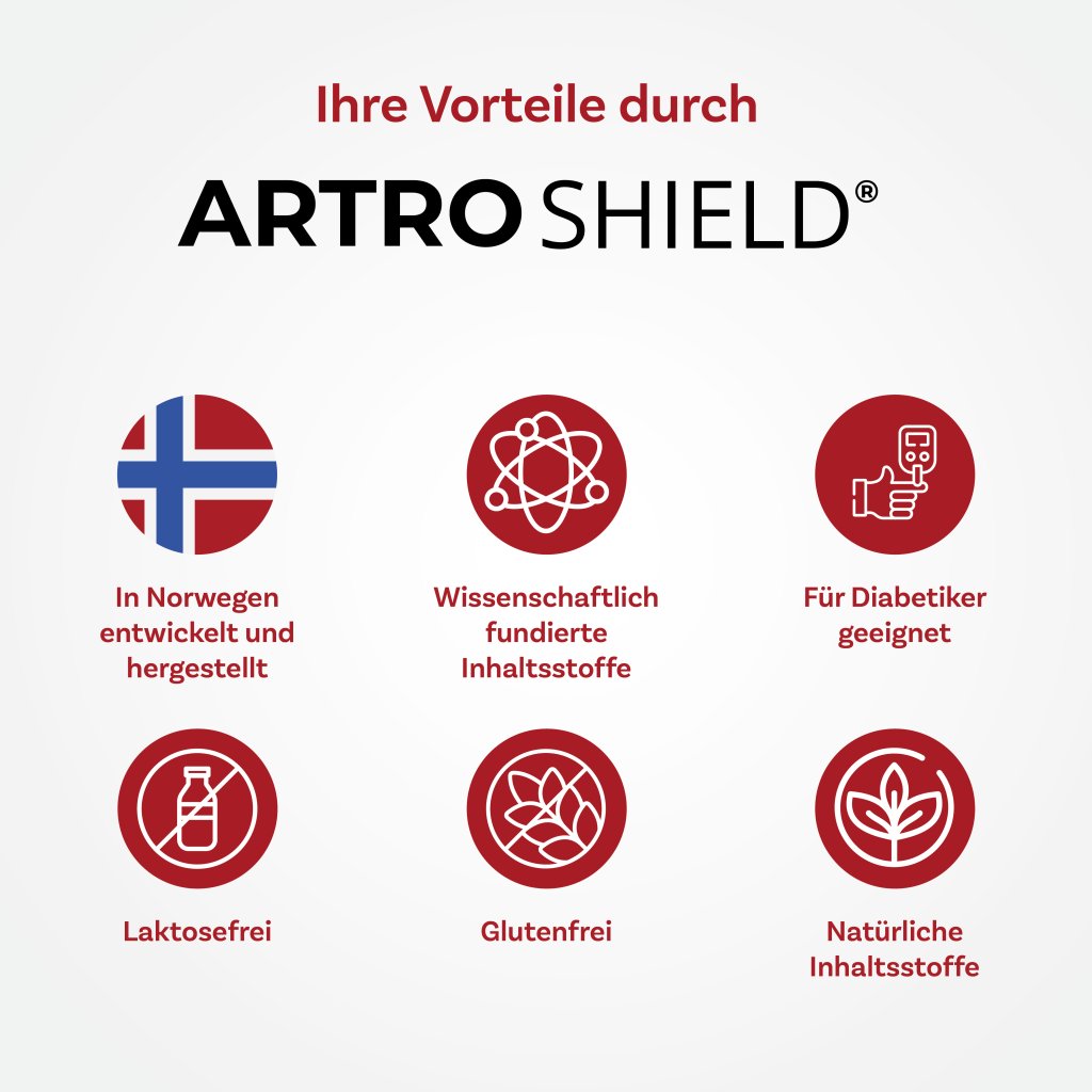 ARTROSHIELD mit Eierschalenmembran für Gelenke u. Muskeln