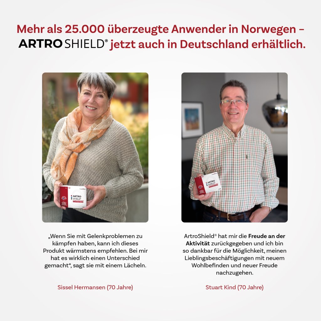 ARTROSHIELD mit Eierschalenmembran für Gelenke u. Muskeln