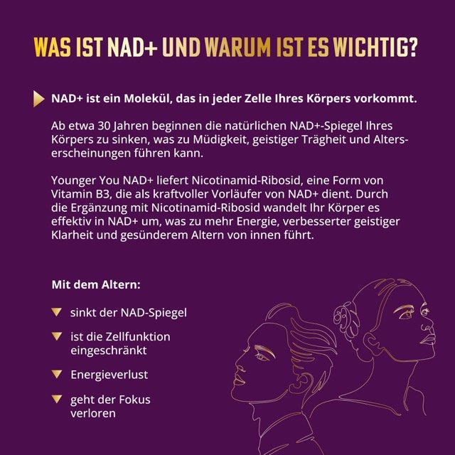 NAD+ YOUNGER YOU Anti-Aging-Komplex mit Resveratrol