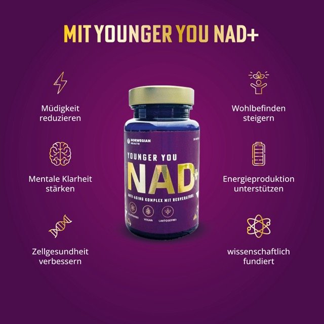 NAD+ YOUNGER YOU Anti-Aging-Komplex mit Resveratrol