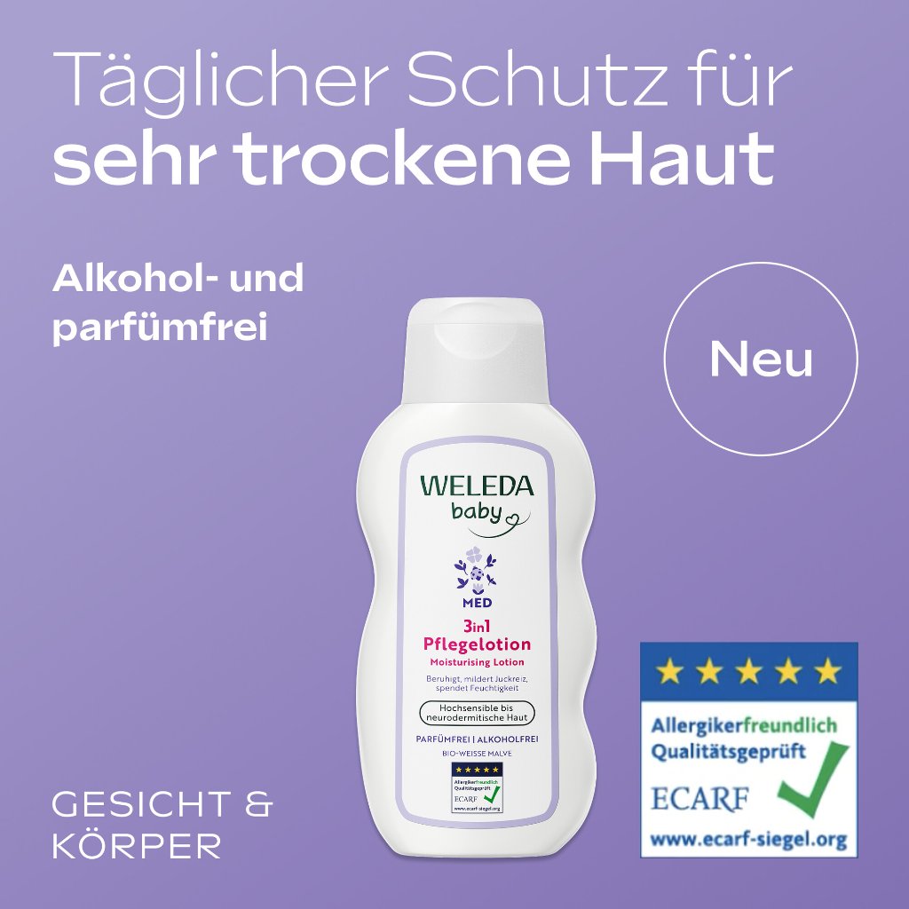 Weleda Baby Derma 3in1 Pflegelotion Weiße Malve