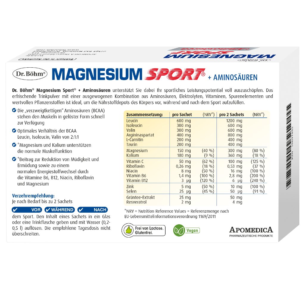 DR.BÖHM Magnesium Sport+Aminosäuren Granulat