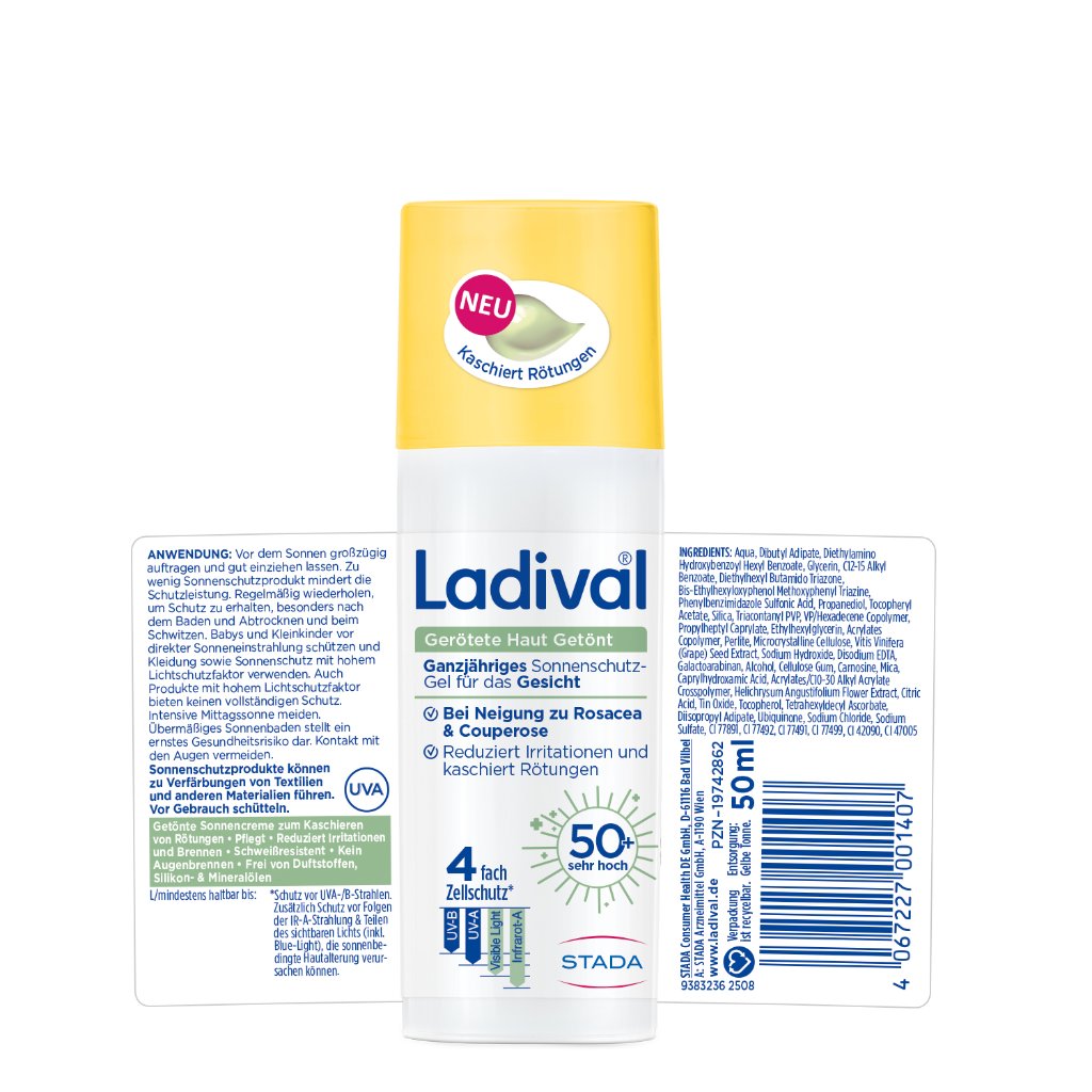 Ladival® Gerötete Haut Getönt bei Rosacea Neigung Gesicht LSF 50+ 50ml Sonnencreme