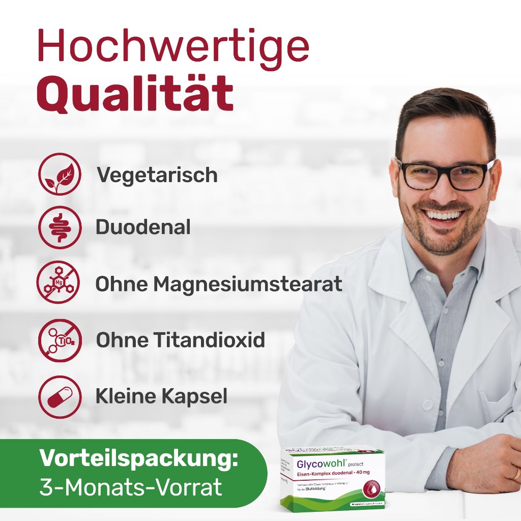 GLYCOWOHL Eisen-Komplex duodenal 40 mg+Vit.C Kaps.