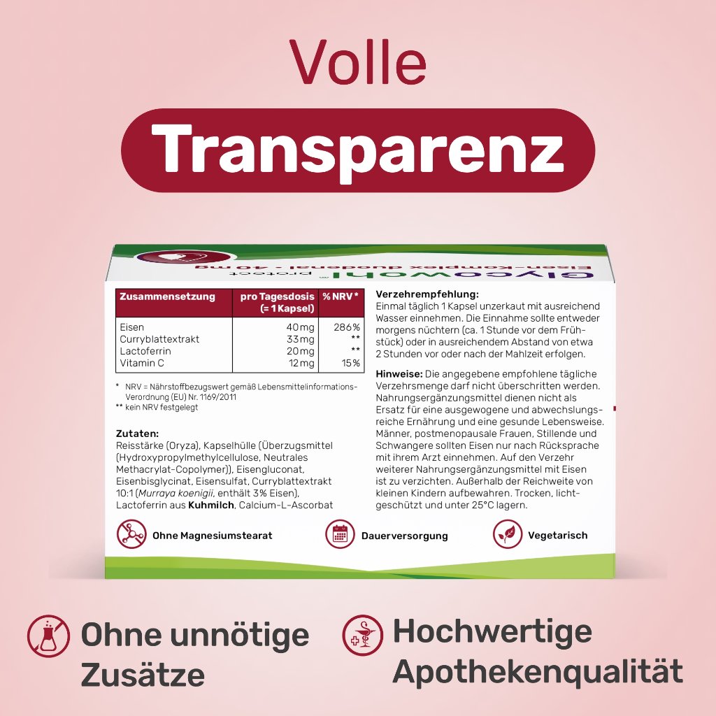 GLYCOWOHL Eisen-Komplex duodenal 40 mg+Vit.C Kaps.