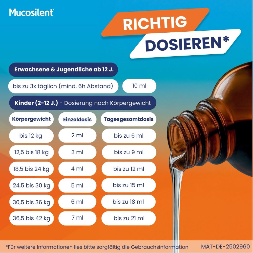 Mucosilent® gegen Reizhusten, Hustenstiller, 100 ml