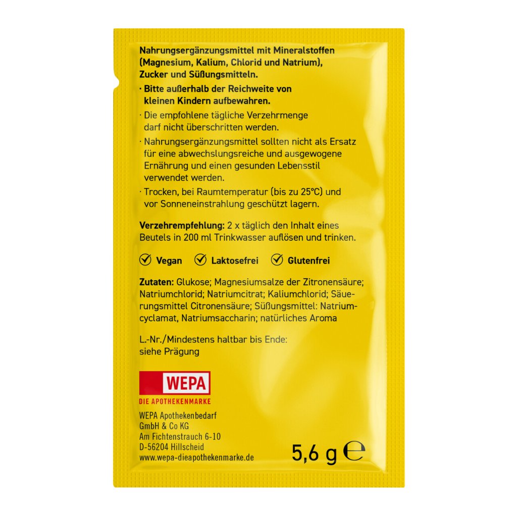 WEPA Elektrolyte Pulver Zitrone