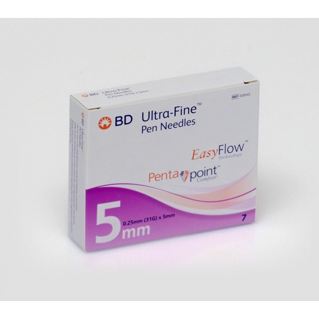 BD ULTRA-FINE Pen-Nadeln 5 mm 31 G 0,25 mm