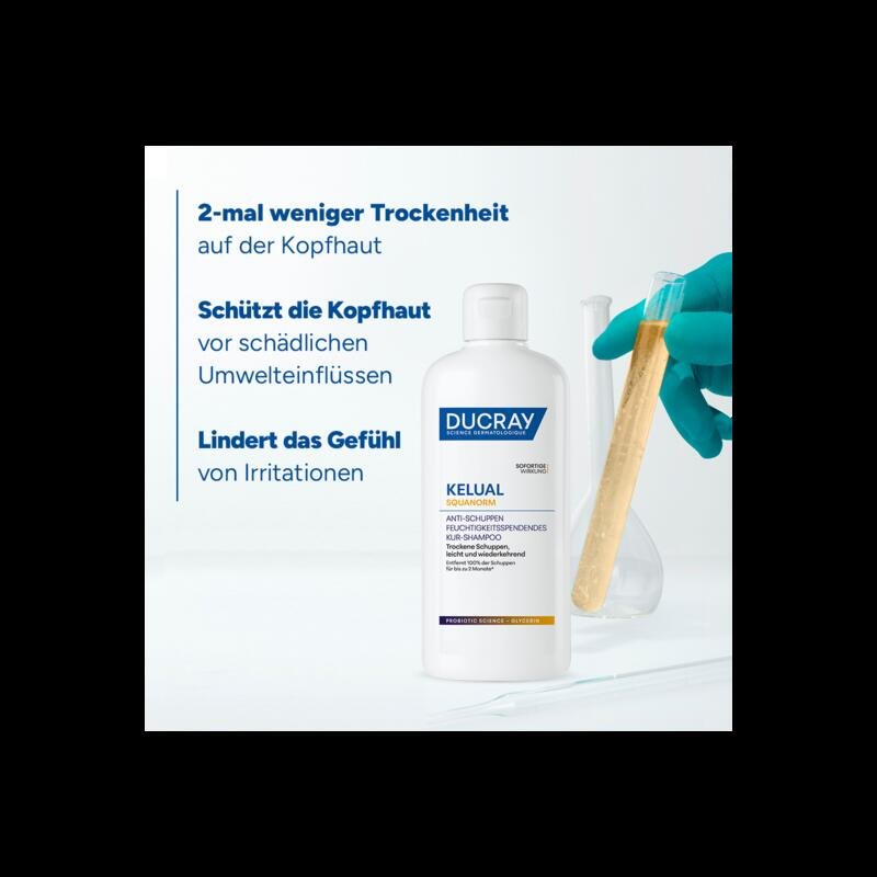Ducray KELUAL SQUANORM Feuchtigkeitsspendendes Anti-Schuppen Shampoo Trockene Schuppen REFILL