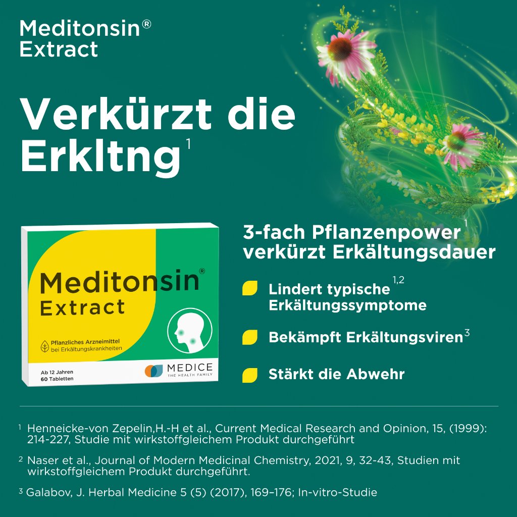MEDITONSIN Extract pflanzliche Erkältungstabletten