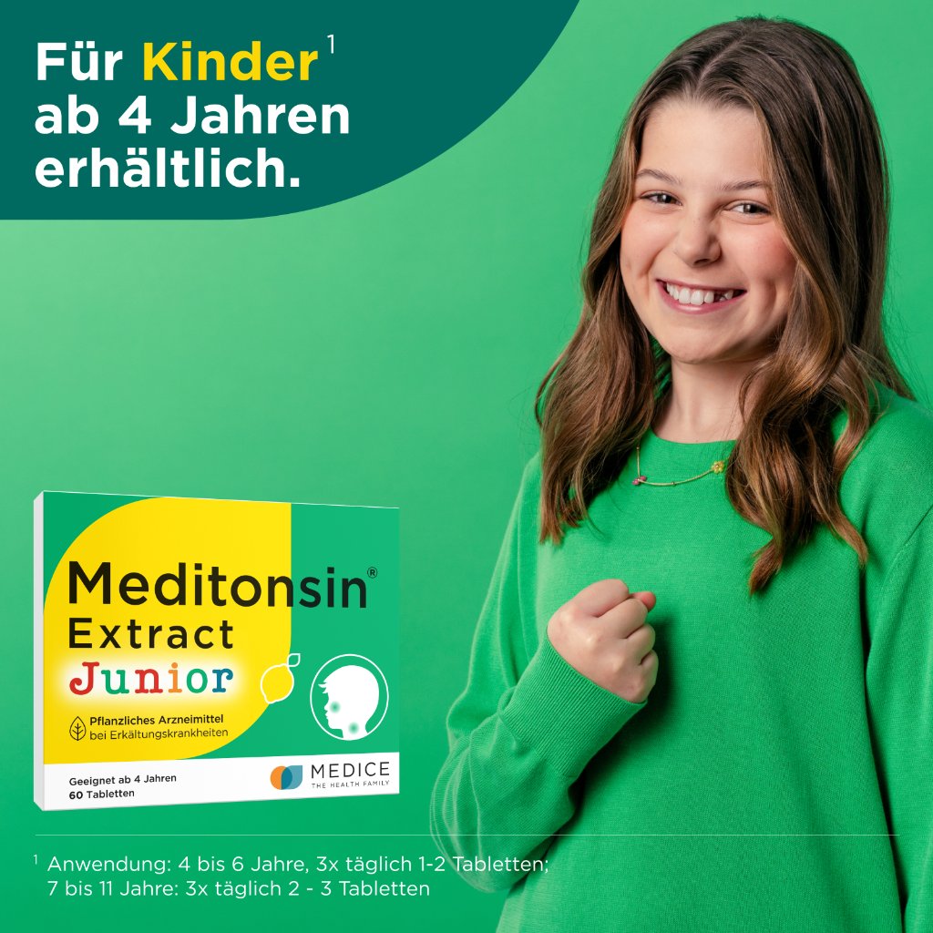 Meditonsin Extract Junior Pflanzliche Erkältungstabletten 180 Stk.