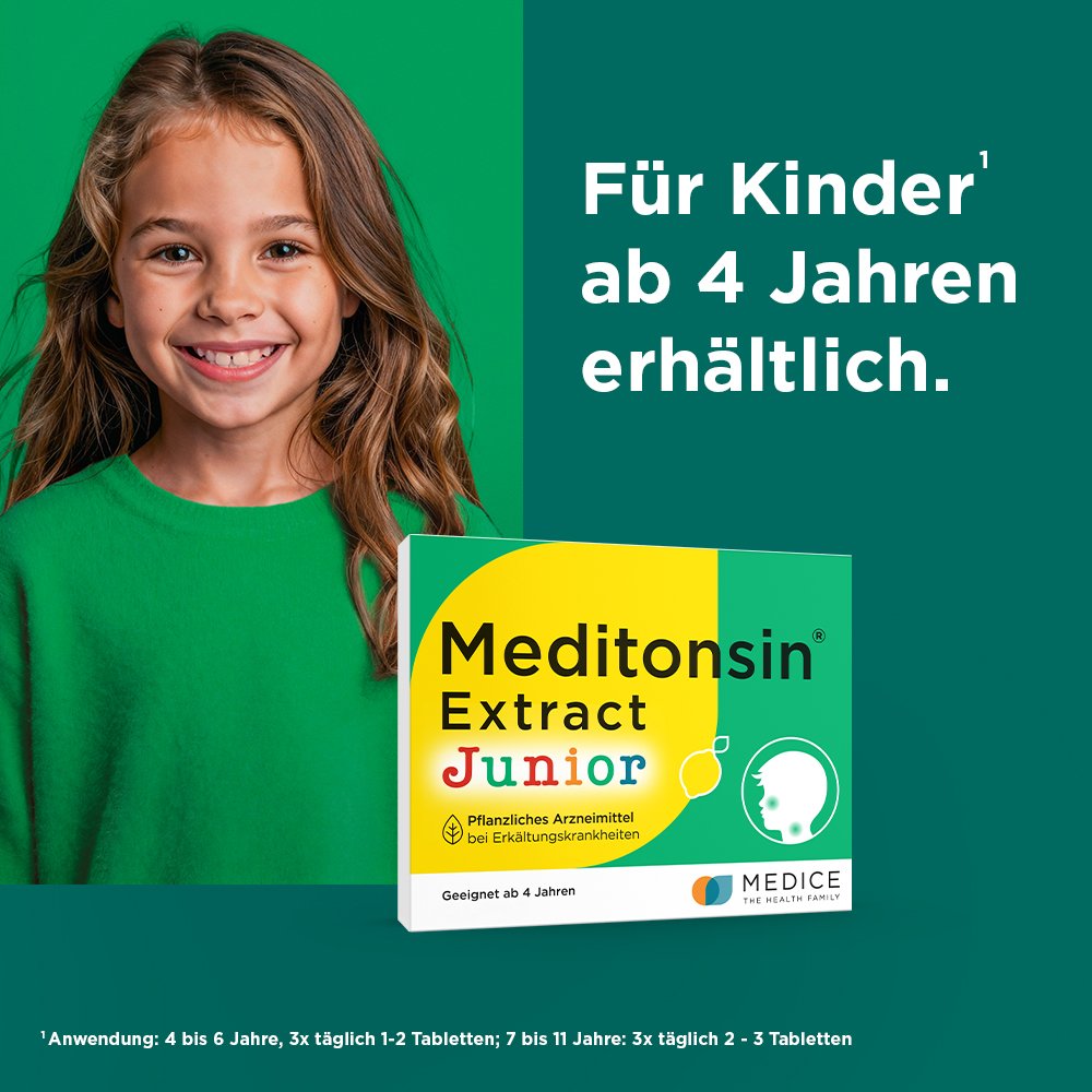 MEDITONSIN Extract Junior pflanzl.Erkältungstabl.