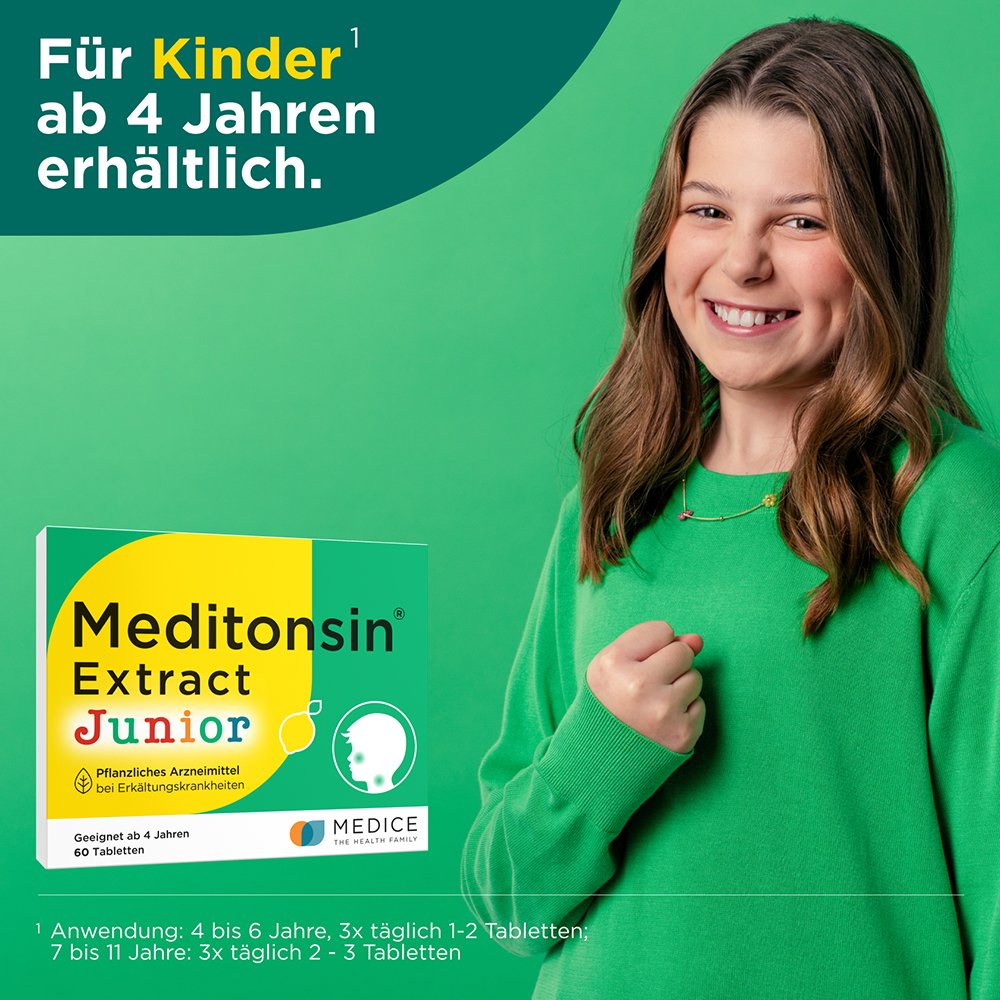 Meditonsin Extract Junior Pflanzliche Erkältungstabletten 90 Stk. 
