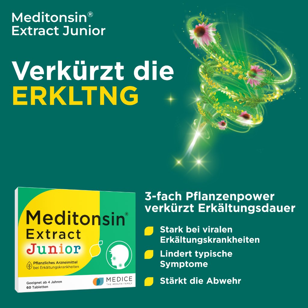 Meditonsin Extract Junior Pflanzliche Erkältungstabletten 90 Stk.