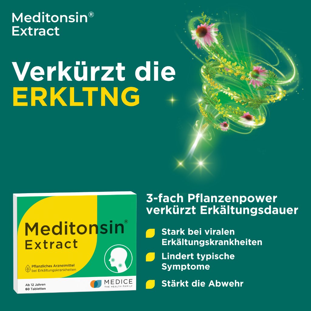 Meditonsin Extract Pflanzliche Erkältungstabletten 40 Stk.