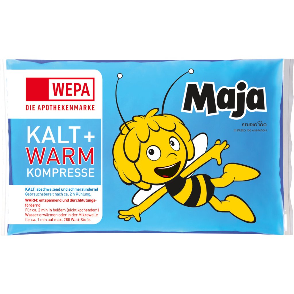 WEPA Kalt + Warm Kompresse "Die Biene Maja",  8,5 x 14,5 cm